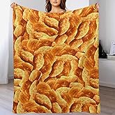 Chicken Nuggets Throw Blanket for Teens Boys Girls and Adults Soft Warm Cozy Funny Midweight Food Flannel Blankets for Couch Sofa Bed Camping Travel Home Decor 40" X 50"