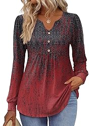 Zeagoo Womens Plus Size Long Sleeve Tops Fall Tops
