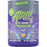 Alani Nu Pre Workout+ Powder Witches Brew, Extra Boost, Sugar Free, 300mg Caffeine, L-Theanine, Beta-Alanine, L-Citrulline, 30 Servings