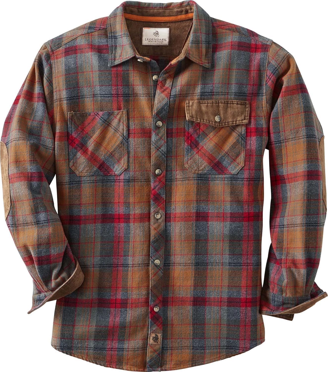 Legendary Whitetails Men's Standard Heavyweight Flannel Shirt Long Sleeve Button Up 100% Cotton, Smokey Mountain Plaid, Large Tall Image Legendary Whitetails Men's Standard Heavyweight Flannel Shirt Long Sleeve Button Up 100% Cotton, Smokey Mountain Plaid, Large Tall Image