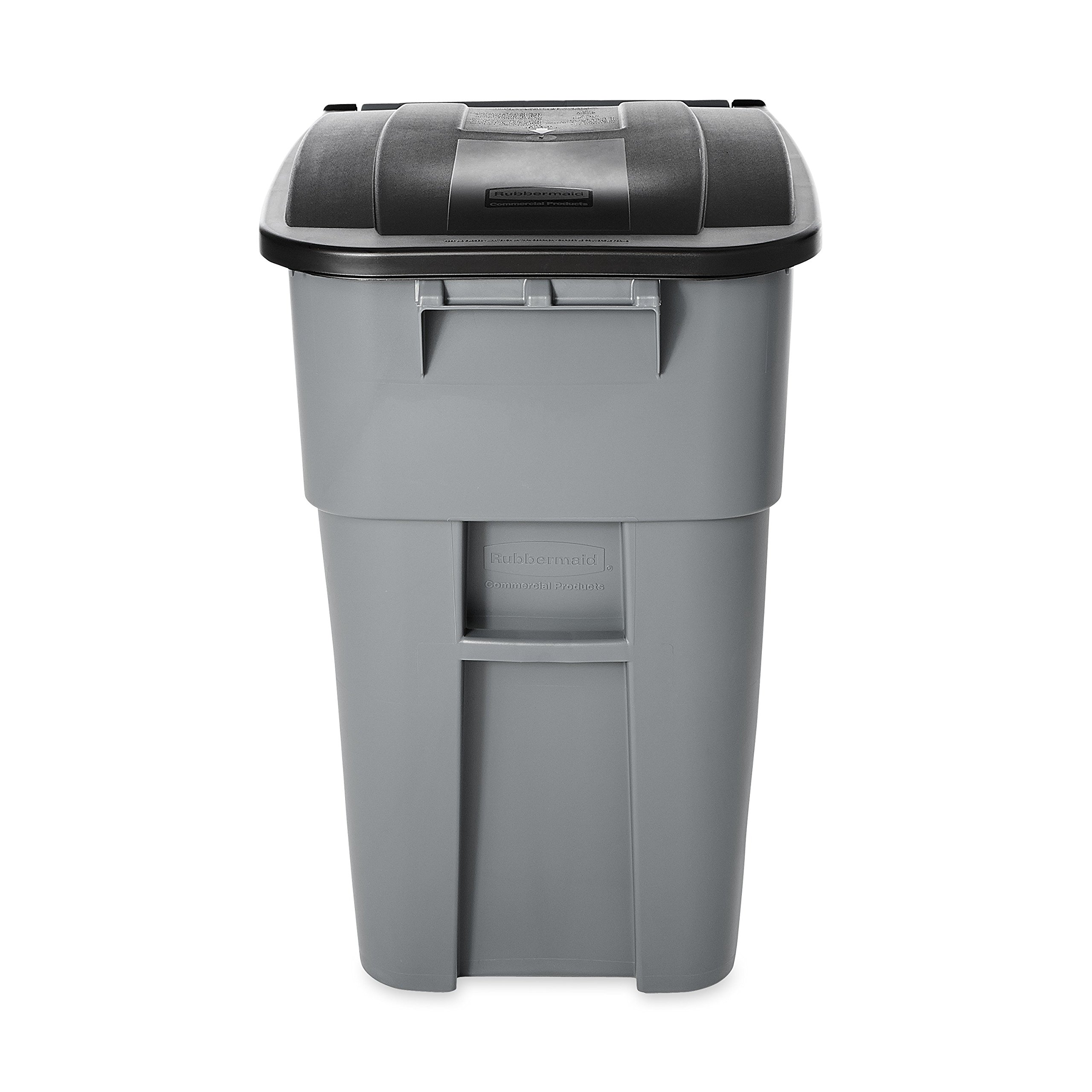 Rubbermaid Commercial BRUTE 50 Gallon Trash Can w/ Wheels Hinged Lid