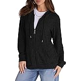 Witsmile Zip Up Hoodie Women Oversized Sweatshirt Long Sleeve 2026 Fall Outfit Lightweight Jackets Workout Clothes