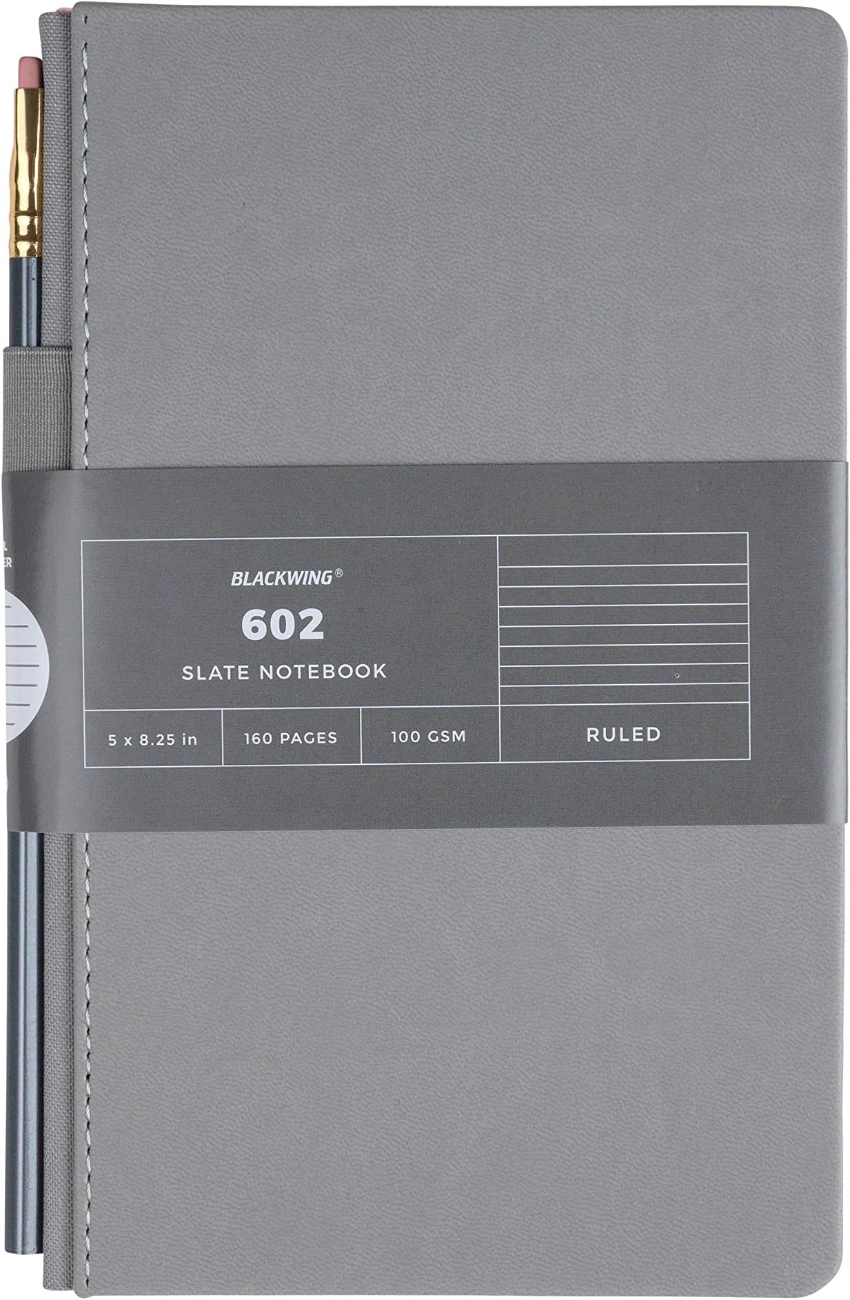 Blackwing 602 Slate Journal, Graphite Grey Hardcover Ruled Notebook (160 Pg.)