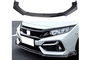 AOKAILI 3PCS Carbon Fiber Front Bumper Body Kit Spoiler Chin Spoiler Front Bumper Lip Compatible with 2016 2017 2018 2019 202