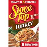 Stove Top Stuffing Mix, Turkey, 6 oz | Versatile Pantry Staple, Serve as a Side Dish or Use as an Ingredient, 6 Servings per Box, Great for Holiday Sides