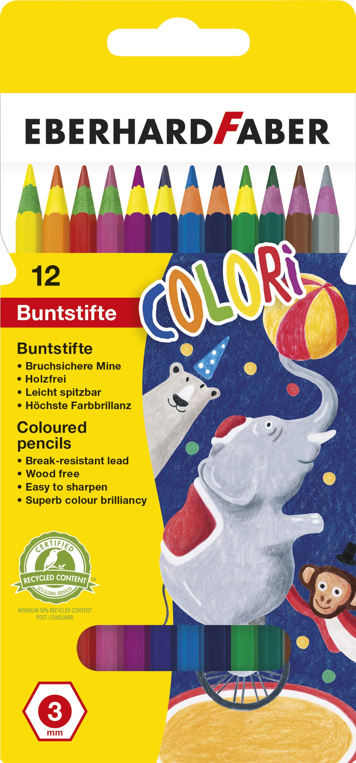 Eberhard Faber "Colori" Coloured Pencils (Pack of 12)