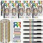 Sayglossy 50 Sets LGBTQ Gifts Gay Pride Bulk LGBT Party Favors Lesbian Rainbow Pen Bracelets Ballpoint Pens Love is Love Proud of You Gifts Bookmarks for Pride Month Trans LGBT