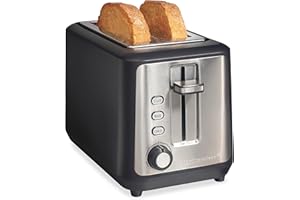 Hamilton Beach Gourmet 2 Slice Slot Toaster with Extra Long & Wide Slots, Sure-Toast Technology, Sha...