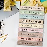 HPNIUB HPUINB Inspirational Quotes Wall Art Rainbow Wood Sign 9pc Kids Decor view 6