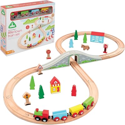 Early Learning Centre Wooden Little Town Train Set 35 Pieces Kids Age 3+