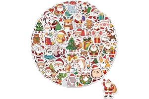 Benresive 300 Pcs Christmas Stickers for Kids - Bulk Christmas Crafts Party Favors, Goody Bag Stuffers, Waterproof Vinyl Laptop & Water Bottle Stickers
