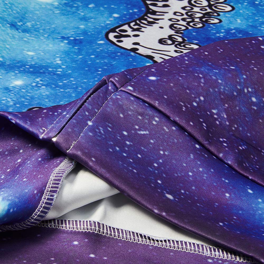 Youth Boys Galaxy Autumn Hoodie Zip-Up Sweatshirt with Pouch Pockets Top Hooded Shirts for Teens Outdoor Sport L