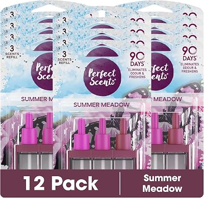 Perfect Scents 3 Scents Air Freshener Refill Summer Meadow 20ml 12 Pack