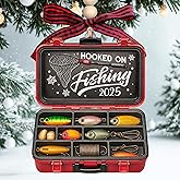 TUMSHANIP Fishing Ornament - Fisherman Ornaments for Christmas Tree, Fisher Christmas Ornaments - Fishing Gifts for Fisherman, Men, Dad, Husband - Acrylic Ornament 2025