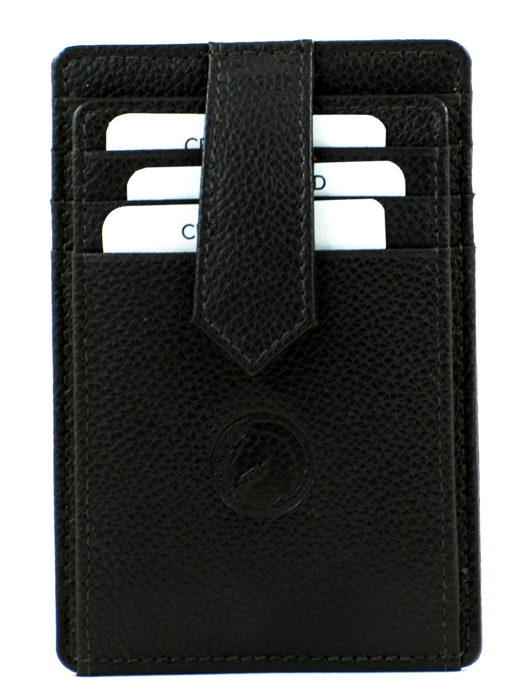 OVERDOSE Slim FIT Pocket Credit Card Holder, Credit Card Organizer, ID Card Holder Wallet, Minimalist Card Holder for Men & Women - Brown Wallet