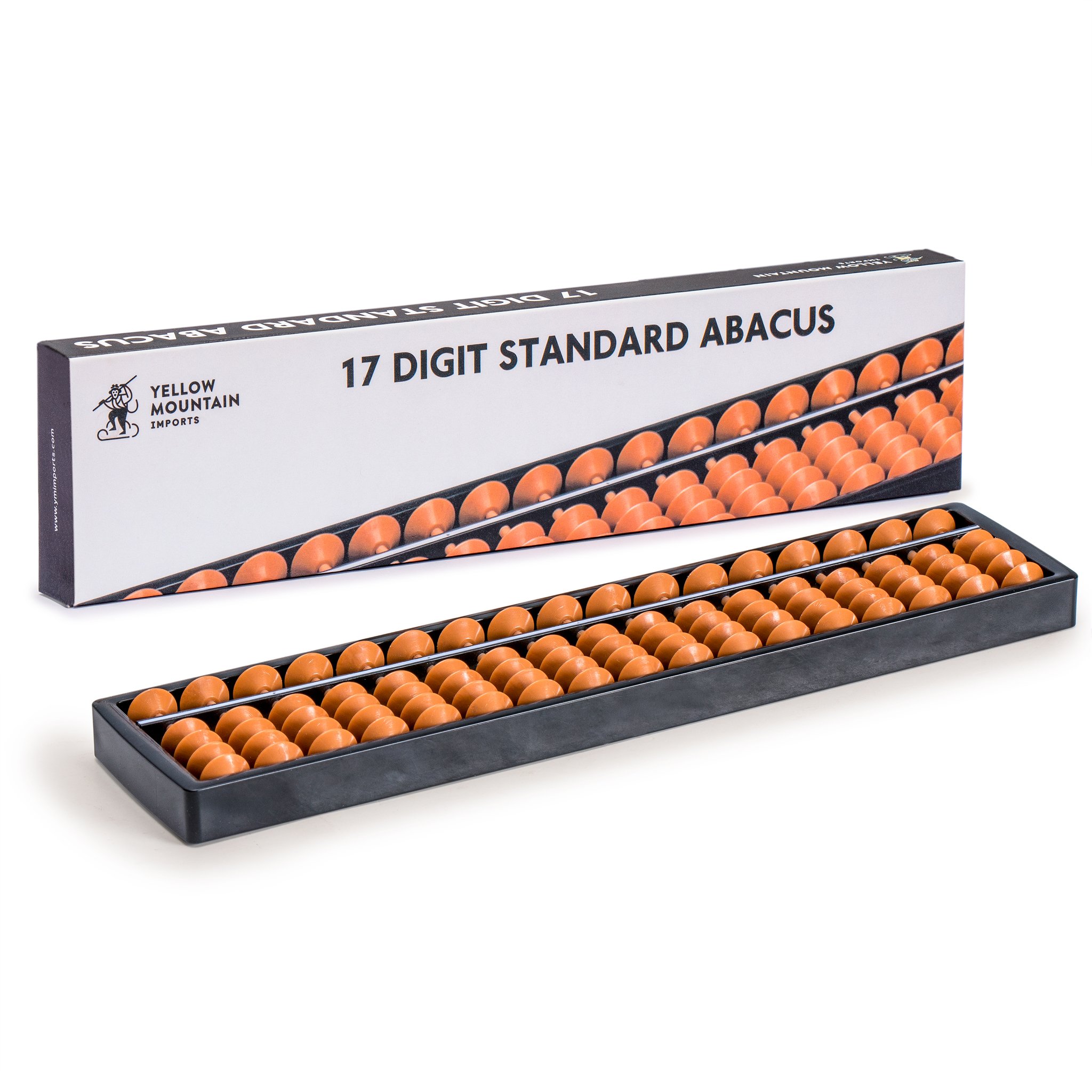 Yellow Mountain Imports Digit Standard Abacus 27 centimeters - Professional 17 Column Soroban Calculator (Functional and Educational Learning Tool)