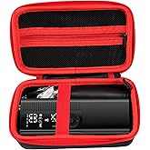 Case for Airmoto for MODARI Tire Inflator Portable Air Compressor Case,120 PSI Air Pump,Car Tire Pressure Gauge (150 PSI) Storage Bag, Air House, Connector and Accessories (Box Only)-(Black+Red)