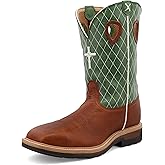 Twisted X Men's 12" Western Work Boot, Square Toe Alloy Toe with CellStretch