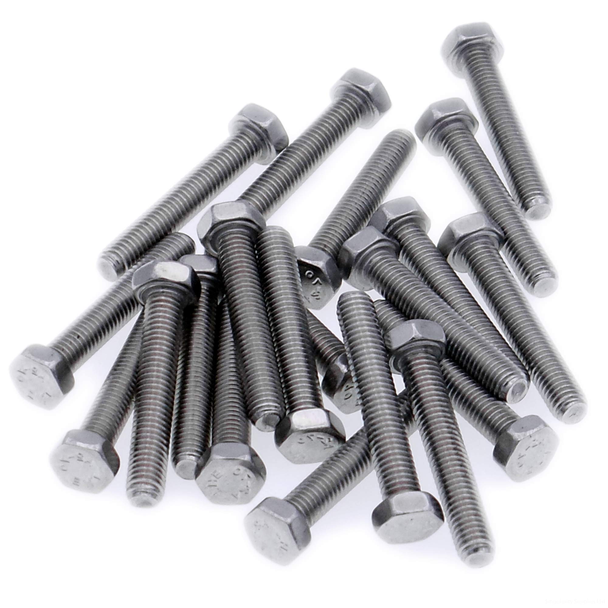 M4 (4mm x 18mm) Hex Bolt (Fully Threaded Setscrew) - Stainless Steel (A2) (Pack of 20)