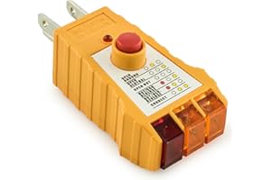 Bastex Socket Tester with GFCI check. Receptacle Tester for Standard AC Outlets. includes 7 Visual Indications and Wiring Legend. Automatic Electric Circuit Polarity Voltage Detector Breaker Finder