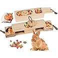SoulThink® Advanced Interactive Wooden Pet Rabbit Toys - Sniff n' Snack Bunny Chew Toys for Rabbit Treats, Suited as Chinchilla Toys, Guinea Pigs Toys for Boredom, Hamster Enrichment Toys (2 Set)