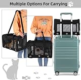 GRTLPOK Dycietx Soft Sided Pet Carrier Bag 17 lbs Airline Approved Black M view 3