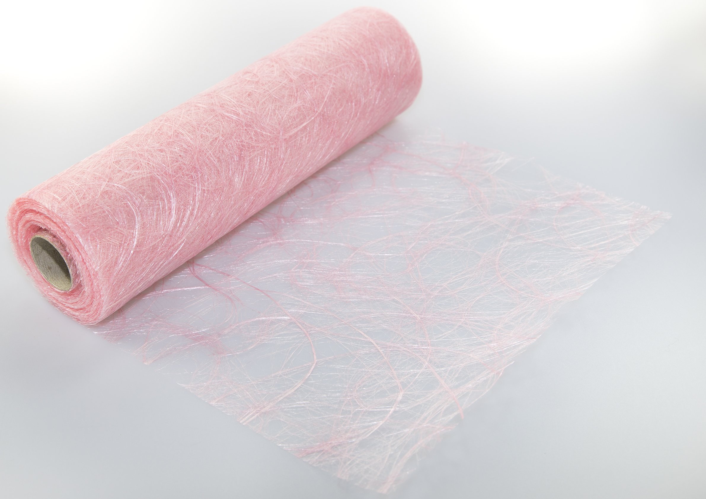 Protinam Sizoweb 30 cm x 25 m Table Runner in Light Pink for Decoration such as Summer, Easter, Christmas or Weddings Cut to Length (25 m, Light Pink 3025) 64 033-R 300-A5-25 m