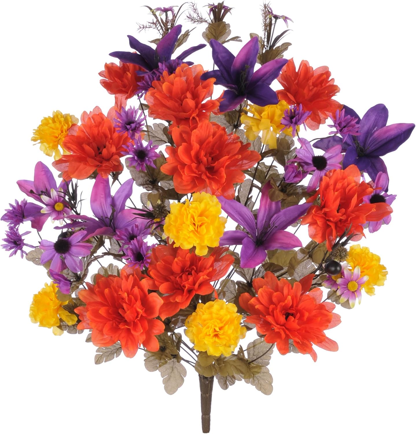 Amazon Com House Of Silk Flowers Artificial 30 Inch Country Mix Lily Mum Peony Daisy Bush Home Kitchen