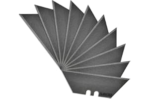 OKNIFE Premium Ceramic Utility Knife Blades, 10-Pack - Zirconium Oxide Flat Brushing Polishing Blade Compatible with Otacle U1,U1 Pro & U1 Ultra, Fits Most Utility Knives (Black)