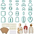 TAINSKY Polymer Clay Cutters Set, 25 Shapes Clay Earring Cutters with 145 Earrings Accessories for Polymer Clay Jewelry Making
