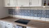 Tile Style Decals 72x 15cm Victorian Mosaic Tile Stickers Kitchen Bathroom Peel view 6
