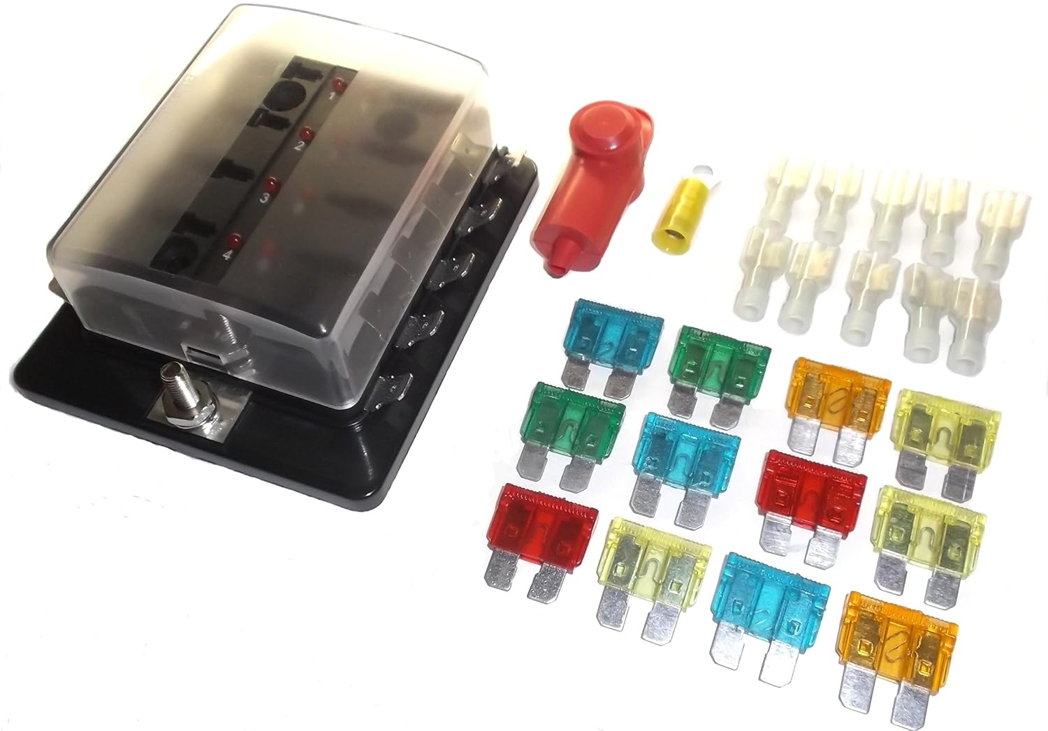 Amazon.com: Fastronix 10 Circuit LED Fuse Block and Cover Kit with ATO/ATC  Fuses: Automotive