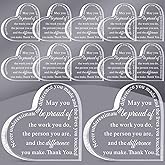 Geelin 12 Pcs Coworker Employee Appreciation Gift Thank You May You Be Proud Retirement Plaque Gift Inspirational Acrylic Trophy Award for Teacher Volunteer Colleague Keepsake(Classic)