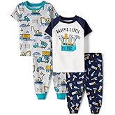 The Children's Place baby-boys And Newborn 100% Cotton Short Sleeve Top and Pants, 2 Piece Pajama Set