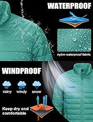 MAGCOMSEN Puffer Jacket Men Packable Down Jacket