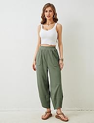 Xiaoxuemeng Womens Baggy Wide Leg Pants Casual