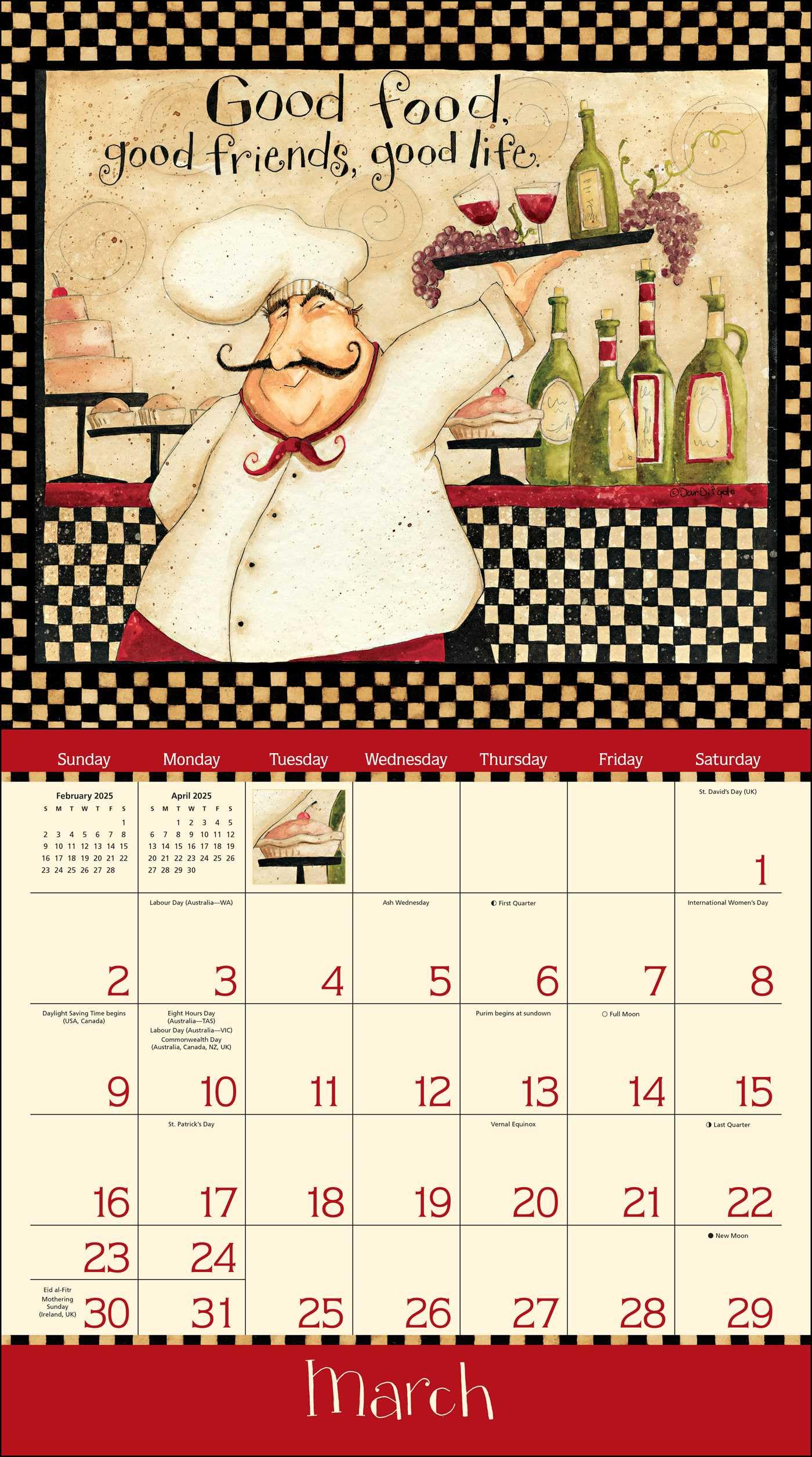 Home is in the Kitchen 2025 Deluxe Wall Calendar