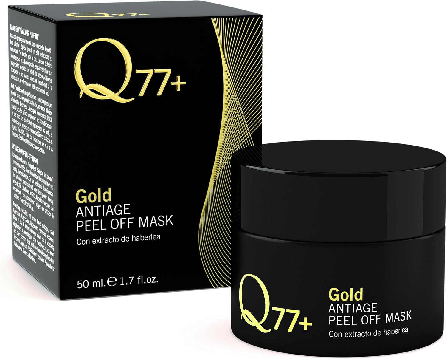 Q77+, Face Mask, Gold Peel Off Mask, Removes Toxins and Imperfections, Firming and Moisturising Effect