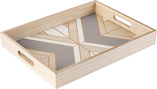 Amazon Com A1 Products Refined Wood Serving Tray Decorative