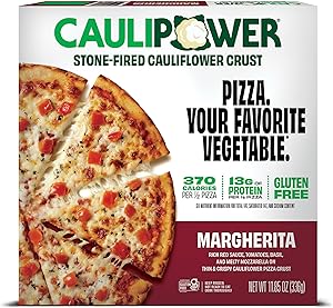 CAULIPOWER, Frozen Margherita Stone-Fired Cauliflower Crust Pizza, 11.85 Oz