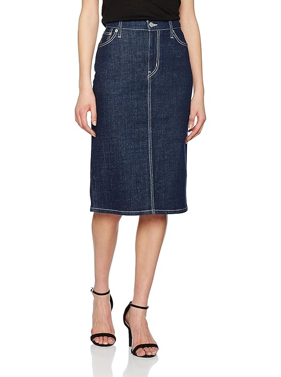 Levi's Womens Womens Midi Love Street Pencil Skirt in Denim 24 inch