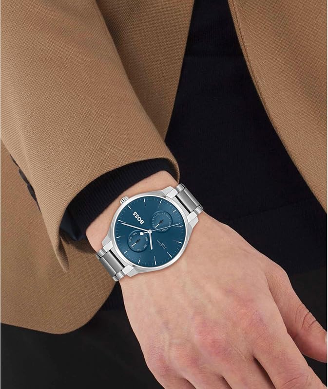 Boss Reloj Analógico de Cuarzo multifunción para Hombre Colección Tyler Collection con Correa en Acero Inoxidable