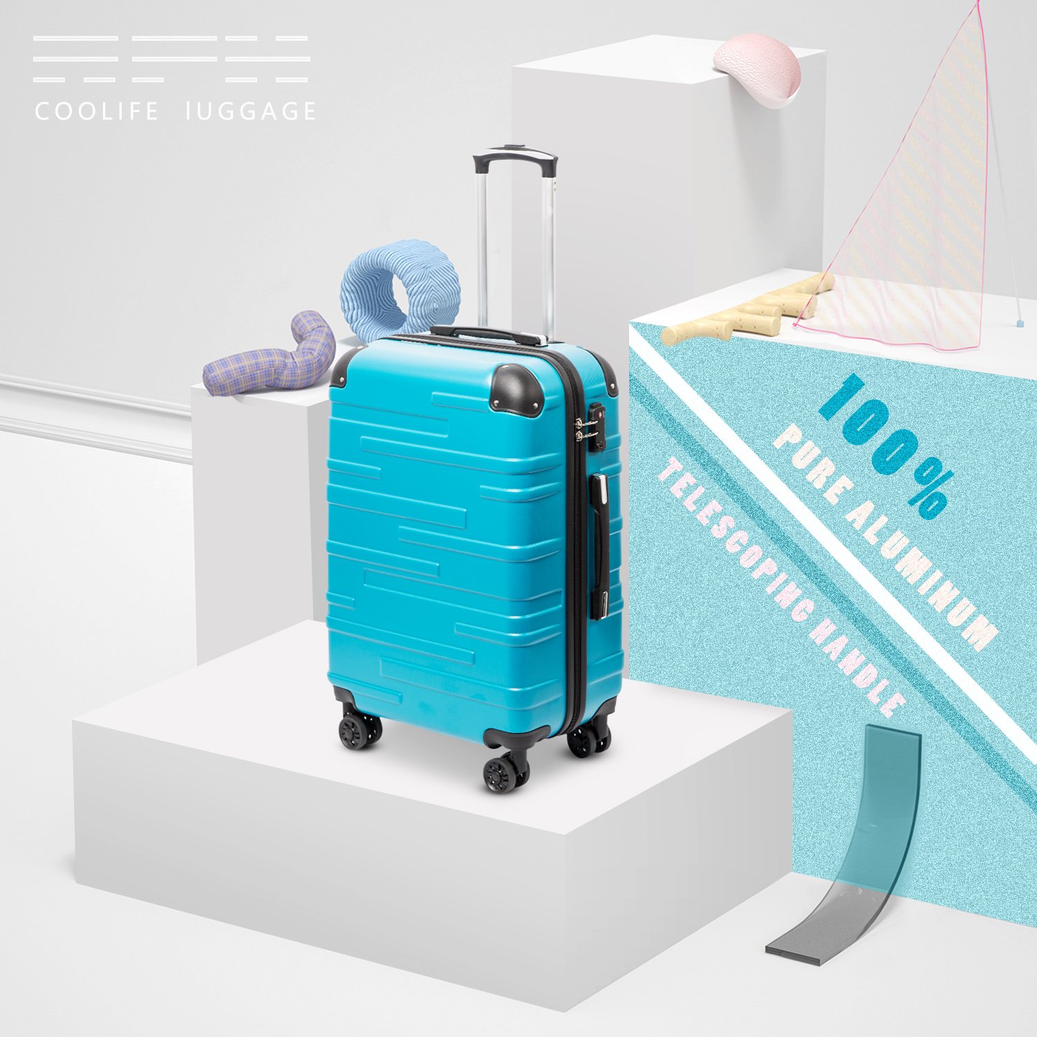 Coolife Luggage Expandable(only 28