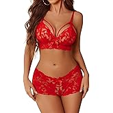 Avidlove Lingerie Set for Women Teddy Lingerie Bra and Panty Babydoll Outfits S-XXL