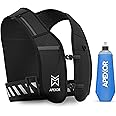 APEXOR Running Phone Holder Vest with Running Water Bottle | Reflective Running Vest with 5 Pockets | Adjustable Waist and Chest Band | Waterproof | Lightweight | Running Vest for Men and Women