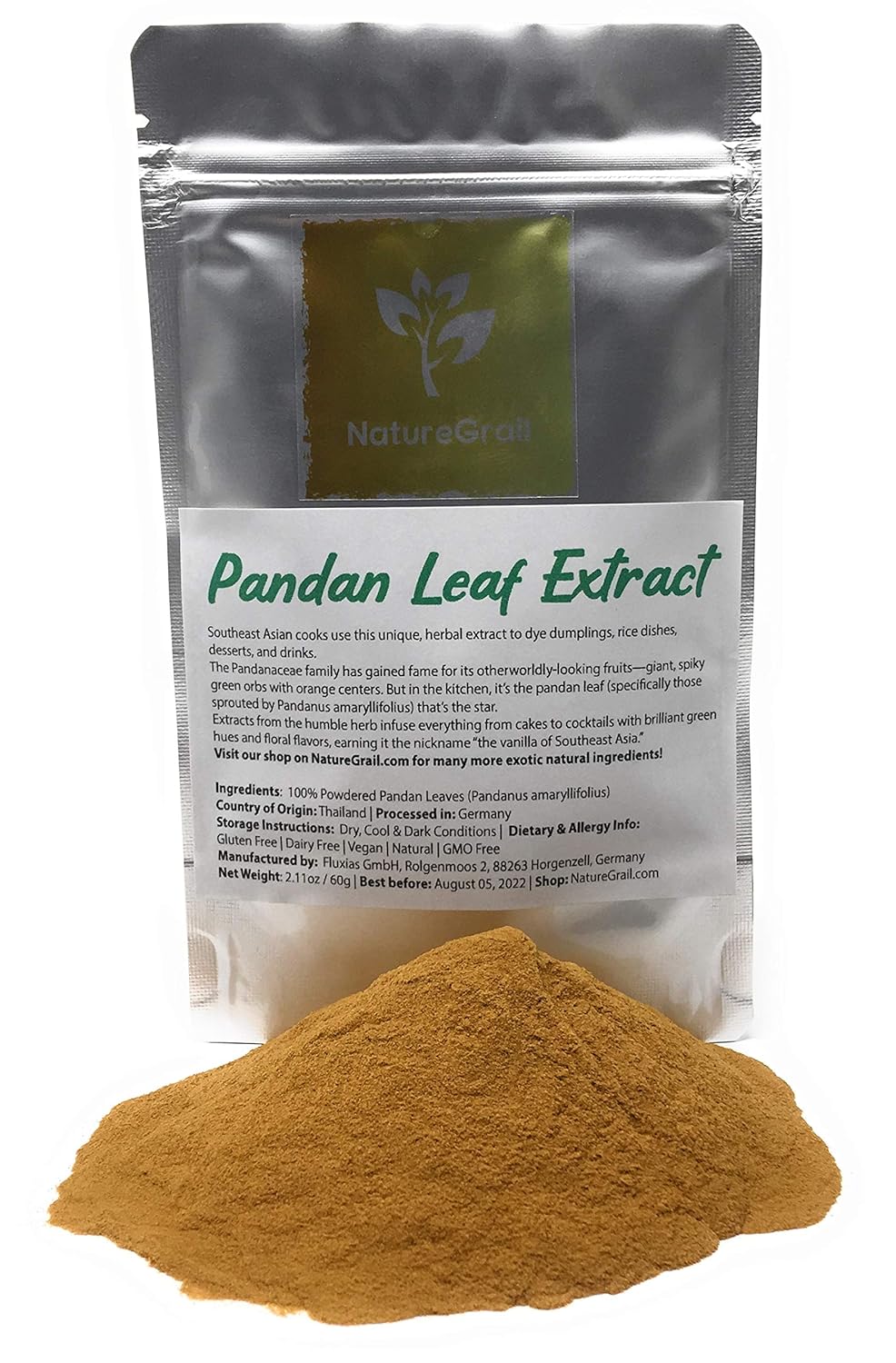 Pandan Leaf Powder Ingredients 100 Powdered Pandan Leaves (Pandanus Amaryllifolius) Pandan