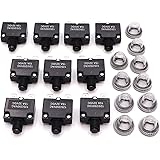 Fuzbaxy 10PCS 15Amp Circuit Breakers with Push Button Reset with Quick Connect Terminals and Waterproof Button Cap