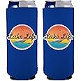 Lake Life Slim Can Coolie (2 Pack, Royal Blue)