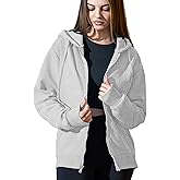 Cloud Essentials Oversized Zip Up Hoodie for Women, Soft Fleece Cotton Blend, Cozy Full Zip Sweatshirt