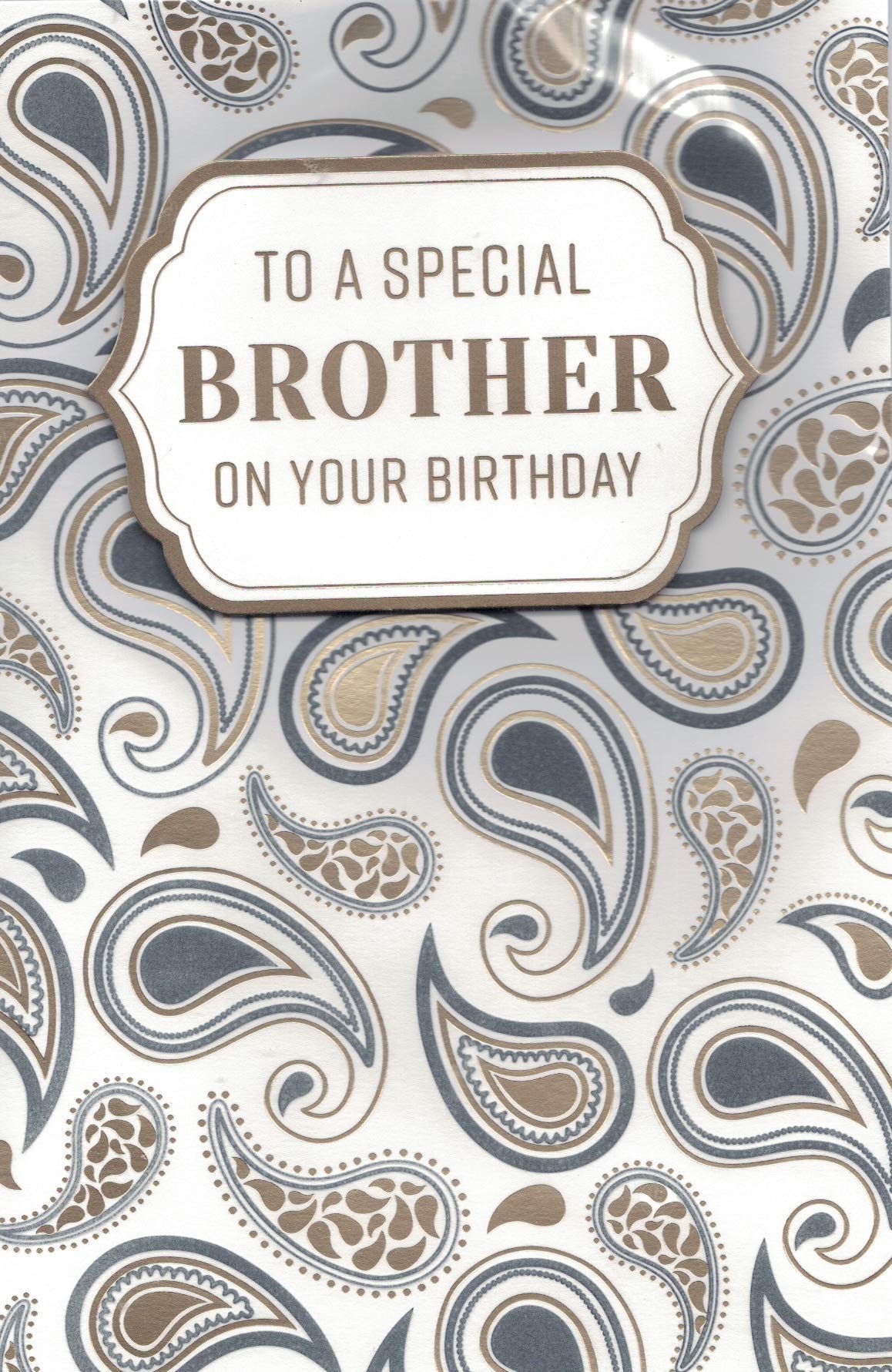 BROTHER BIRTHDAY CARD*****1970s PAISLEY DESIGN****9 X 6 INCHES***AK3**